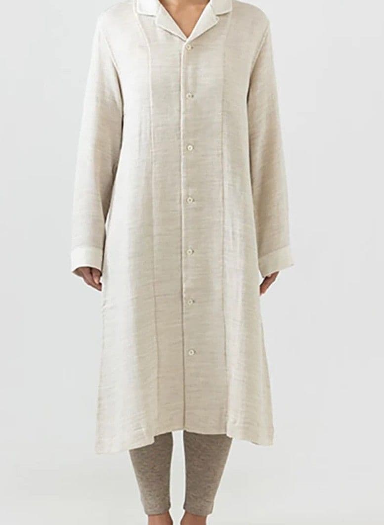 未使用☆プリスティン ヤクコットン 綾ダブルガーゼパジャマワンピース