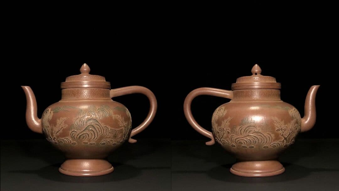 鉄画軒  清代 紫泥急須 梅之図  紫砂壷 茶壷 古玩 茶道具 煎茶道具