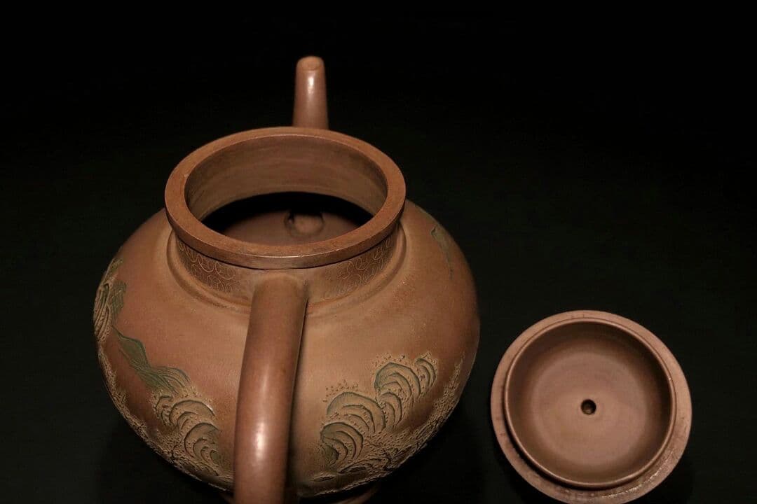 鉄画軒  清代 紫泥急須 梅之図  紫砂壷 茶壷 古玩 茶道具 煎茶道具