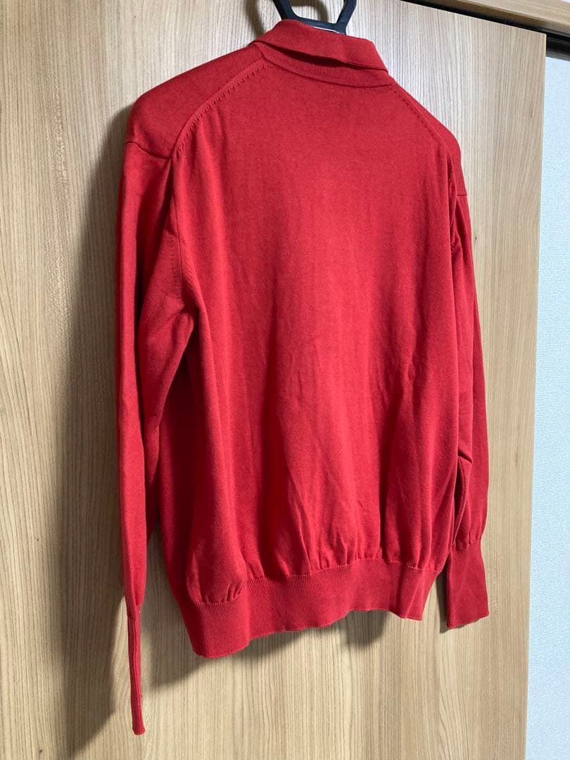 a.presse 24SS コットンニットポロカラーカーディガン