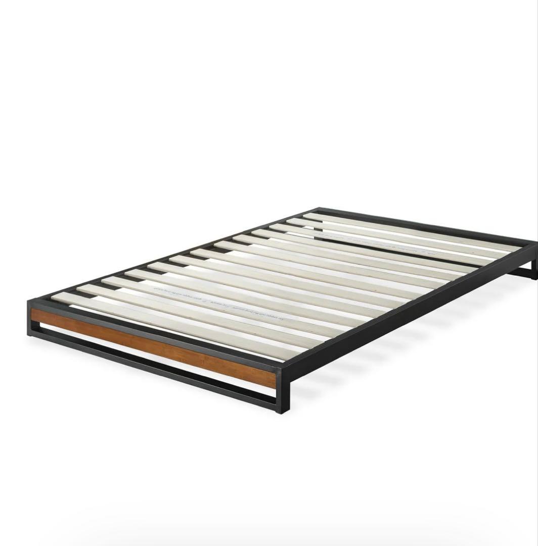 ZINUS ジヌス　ベッドフレーム スチール&ウッド　　　　シングル