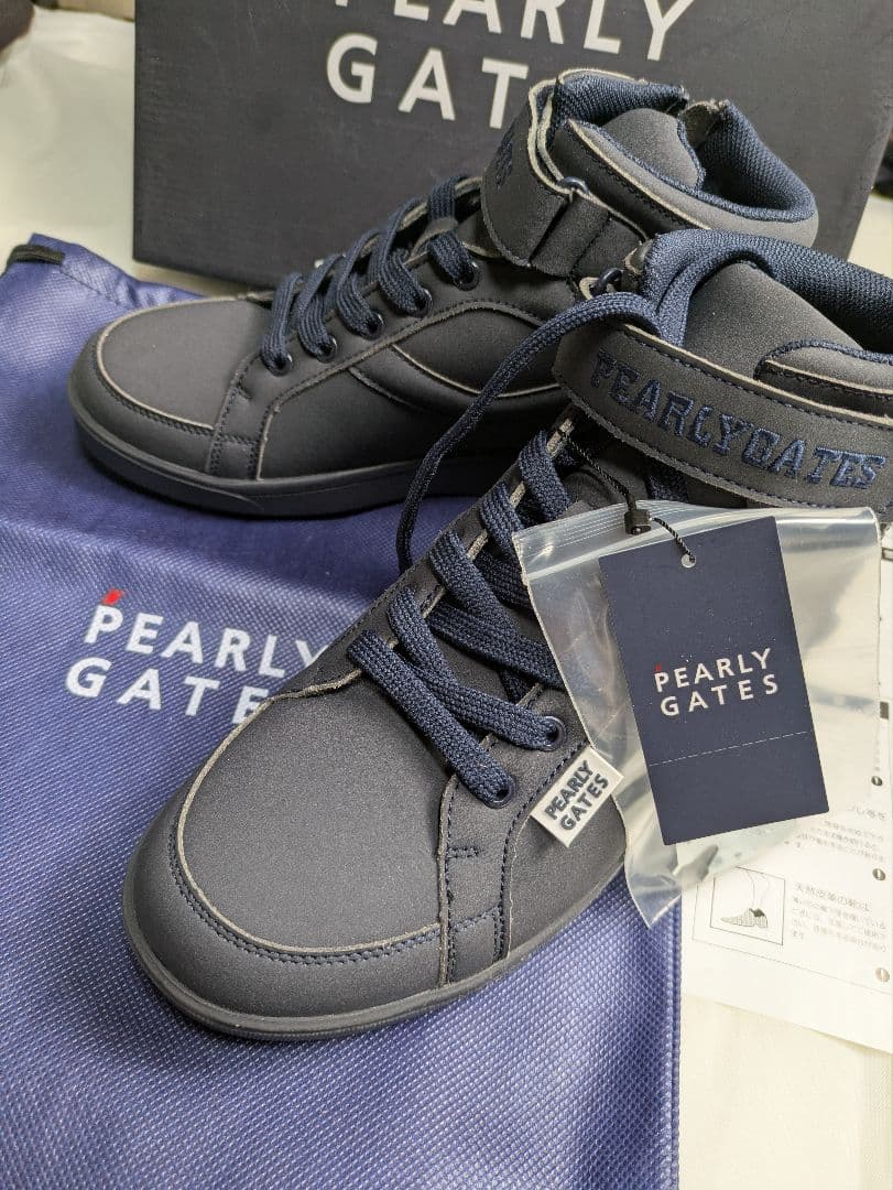 新品タグ付【PEARLY GATES 】 ゴルフシューズ 23.5 ハイカット