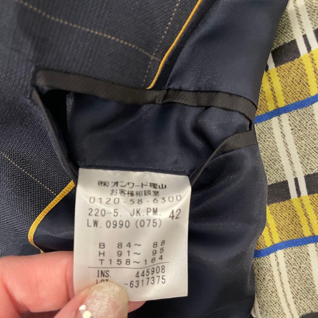 Paul Smith BLACK 新品チェック柄ビジネススーツ　ネイビー　L42