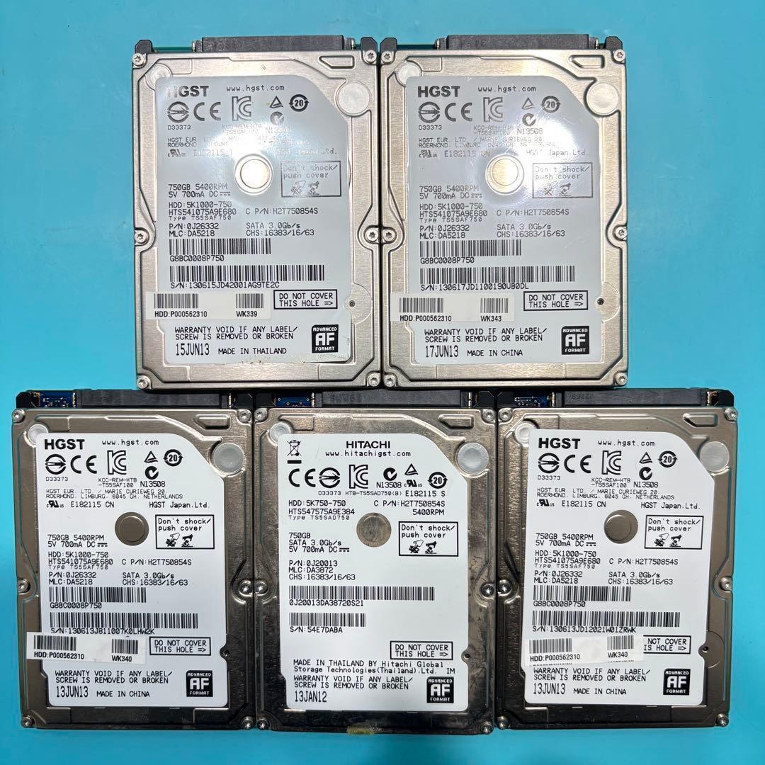 【750GB HDD‼】★動作良好★2.5インチ★内臓HDD★