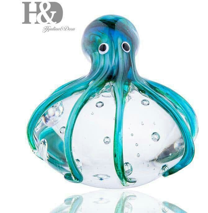ガラス動物 タコ 置物 工芸品8
