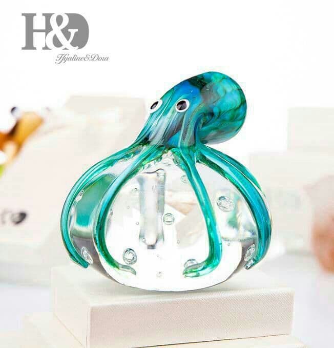 ガラス動物 タコ 置物 工芸品8
