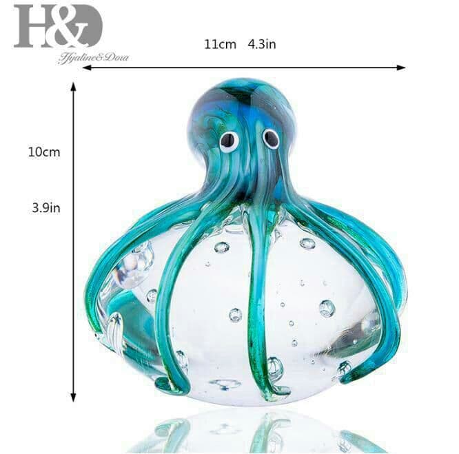 ガラス動物 タコ 置物 工芸品8