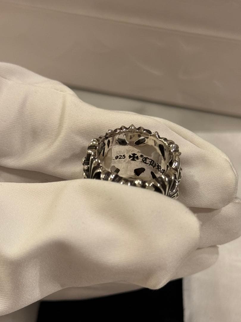 あ　CHROME HEARTS セメタリークロスリング シルバー US6号