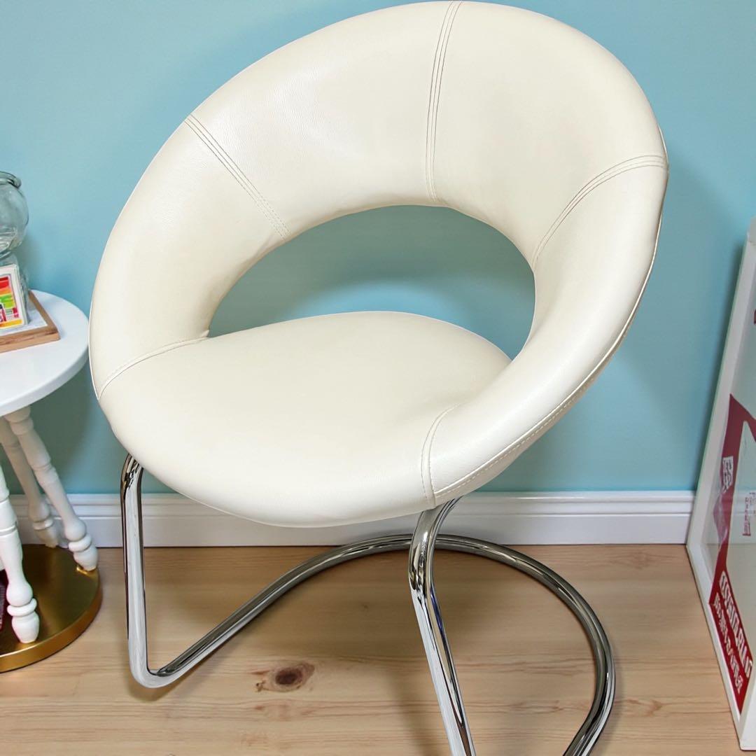 【美品】 ティアイアイ　北欧レトロ　ラウンドチェア　円形椅子 デザインチェア