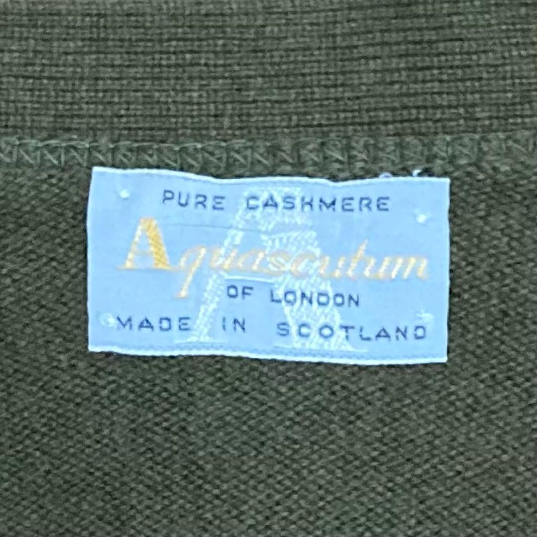 80s Aquasqutum カシミヤ カーディガン スコットランド ビンテージ
