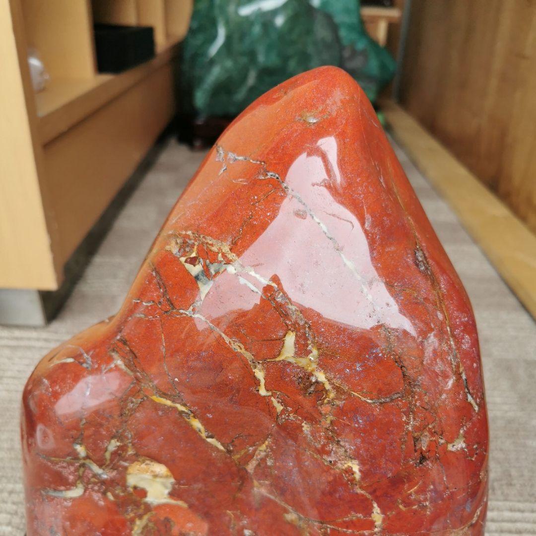 青森産　赤石　8.6キロ　鑑賞石　石　置物　オブジェ　インテリア　赤玉石