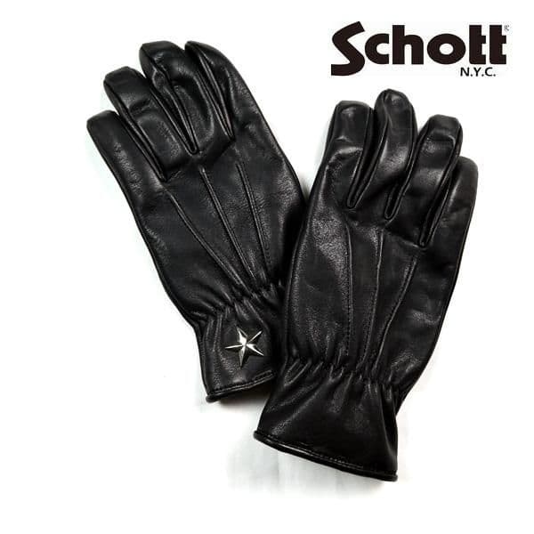 未使用 schott ショット ワンスター レザーグローブ ブラック L