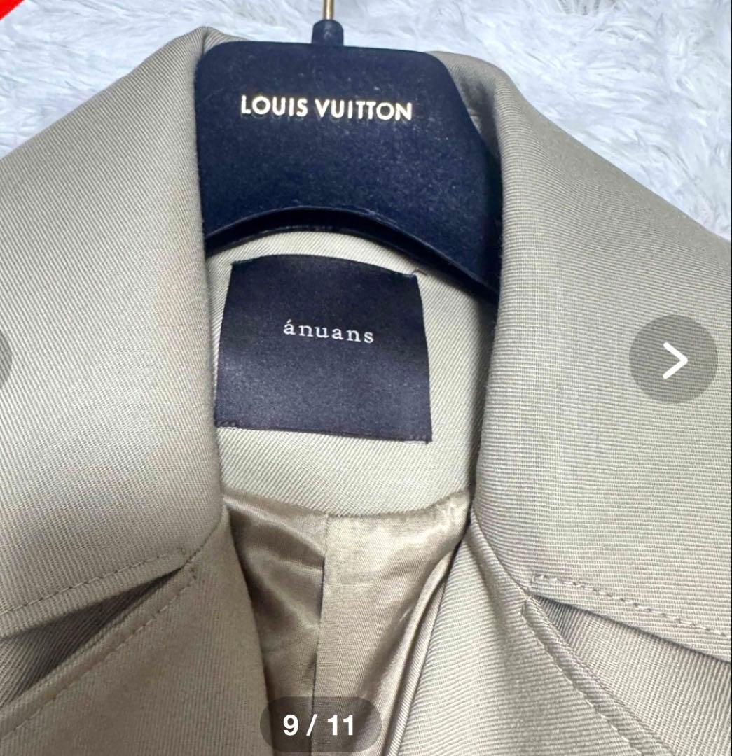 【美品】 anuans ウールギャバジントレンチコート