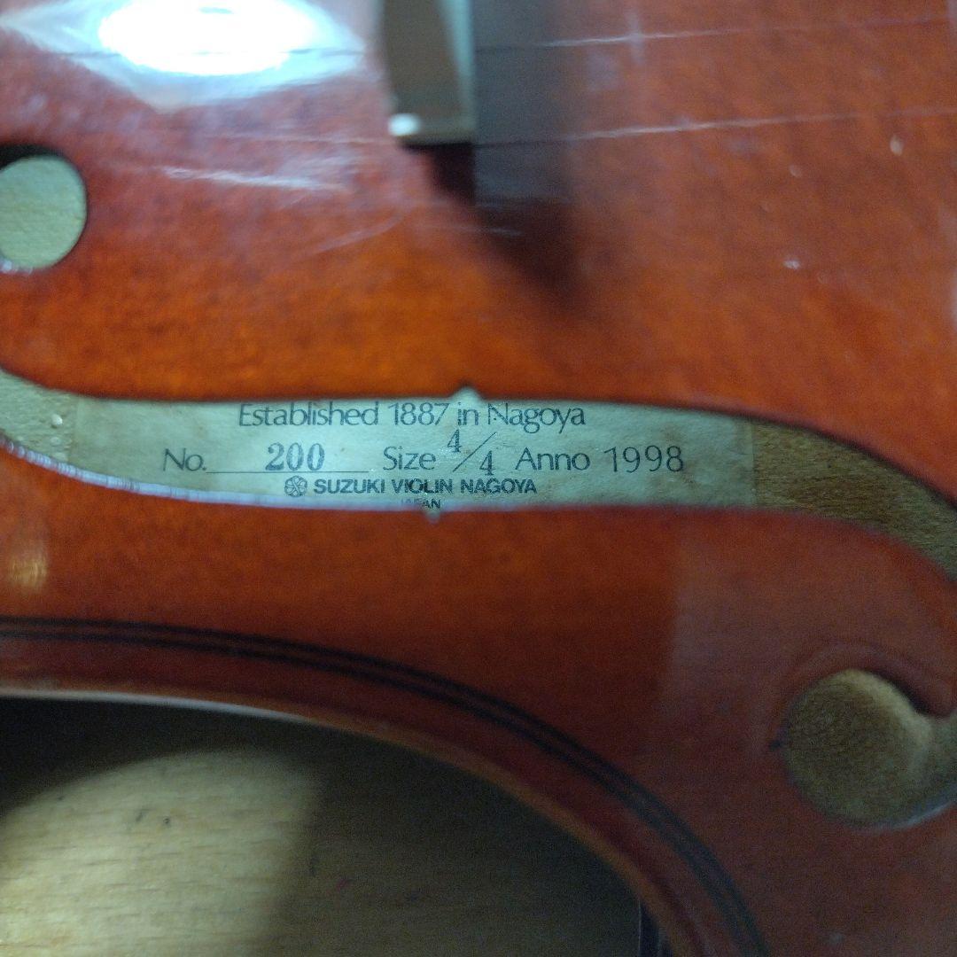 ♥メンテナンス済♥4/4スズキバイオリンNO.200♥即使用可♥弓ケース松脂付
