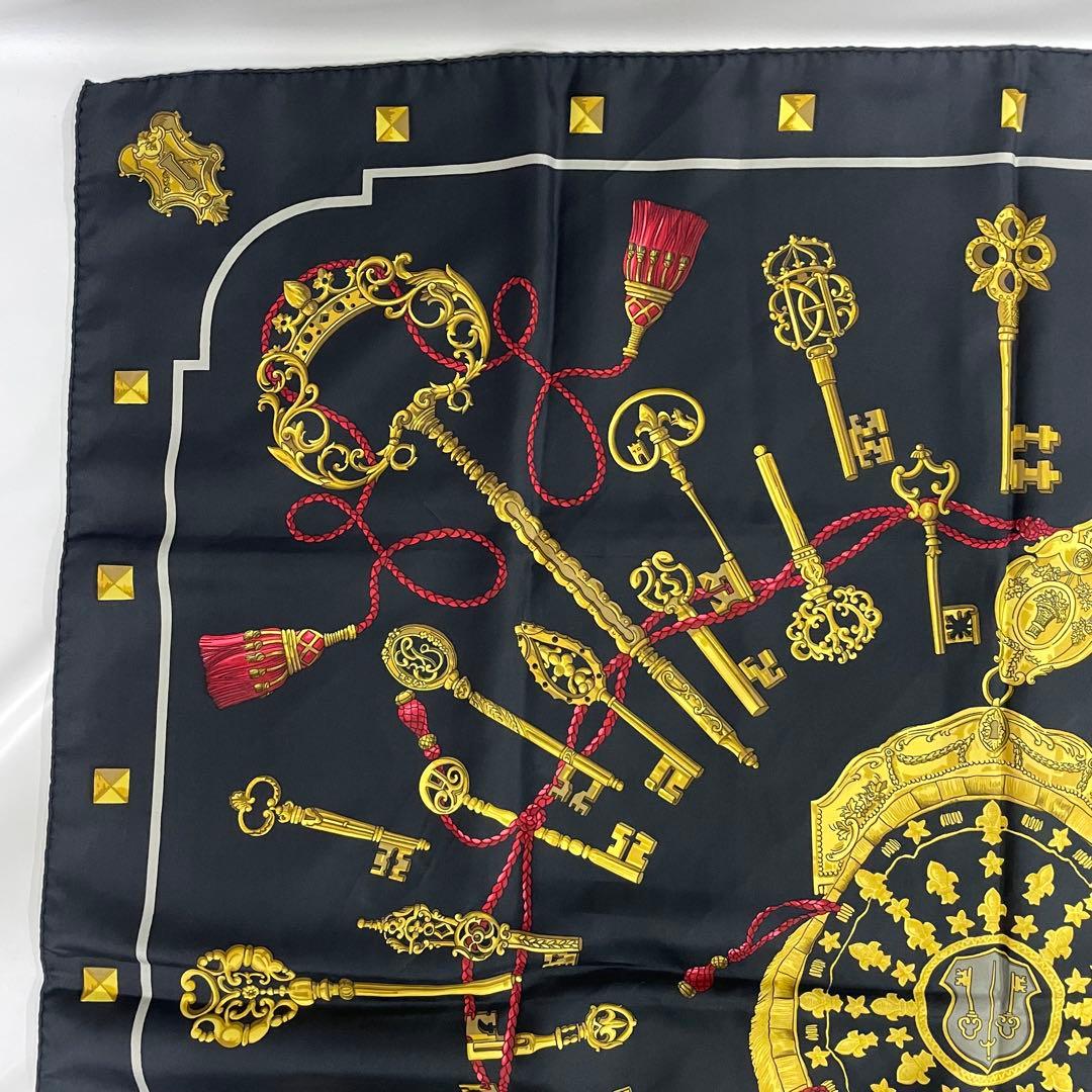 HERMES スカーフ 黒