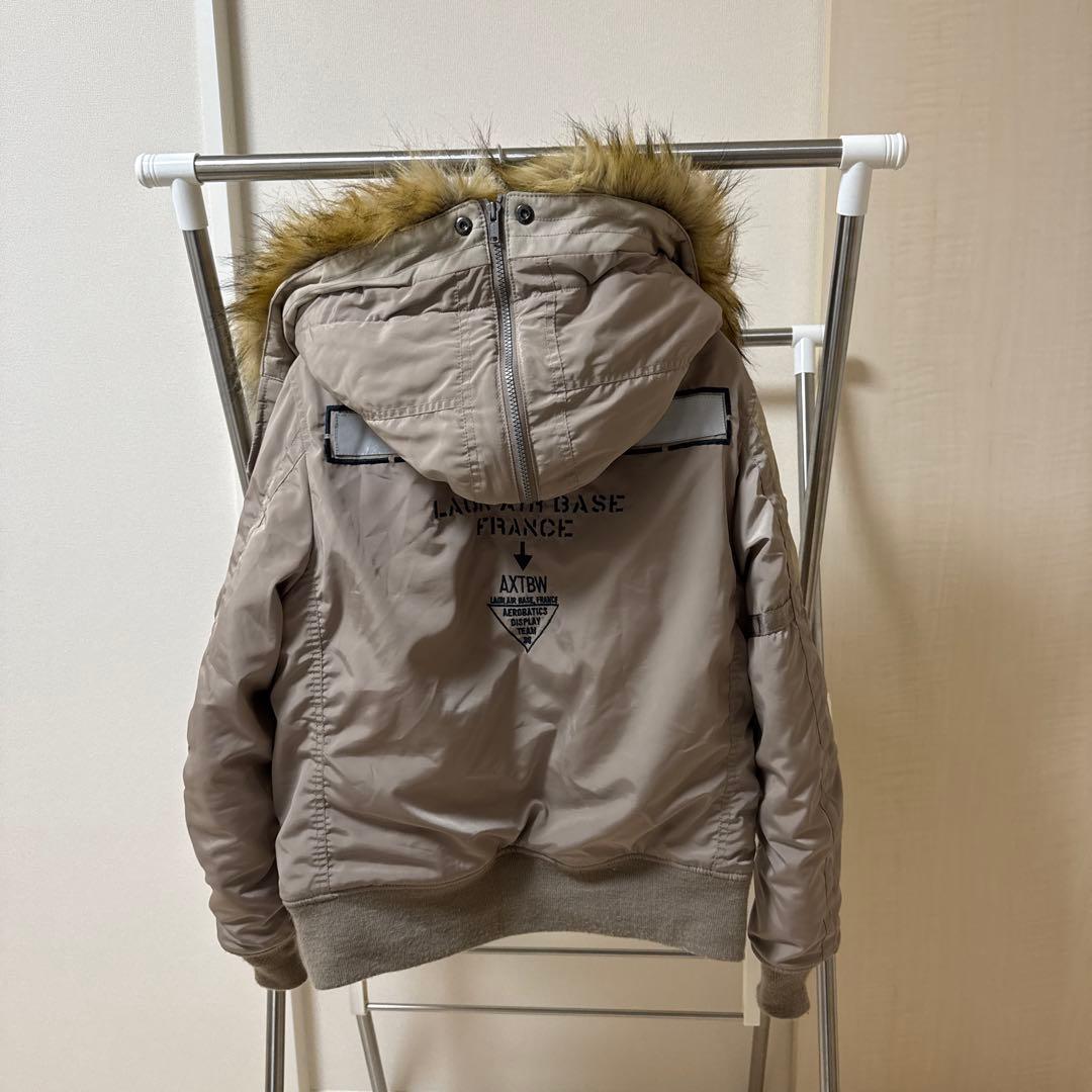 AVIREX N-2B フライトジャケット ベージュ ボア アウター メンズ