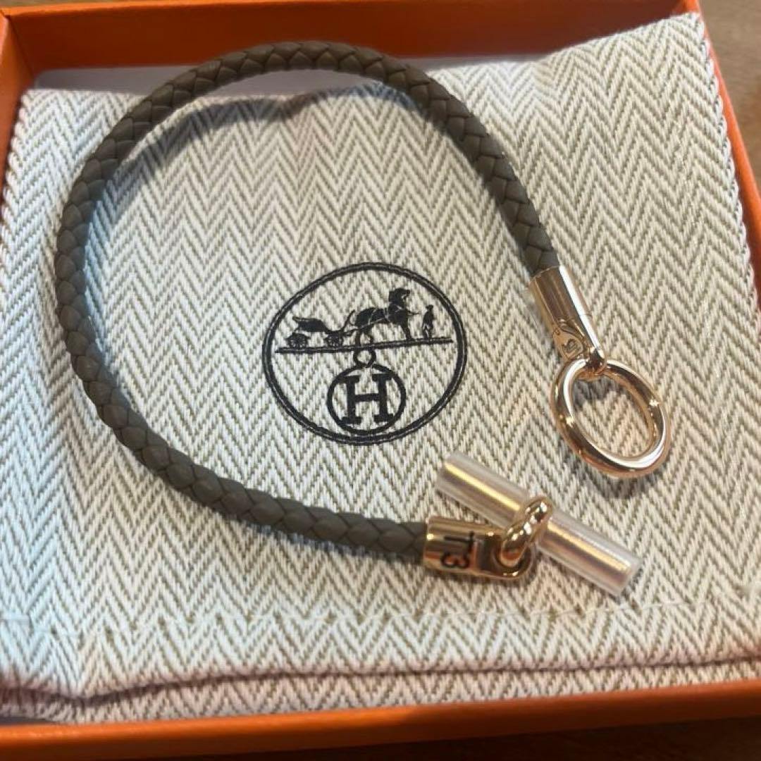【新品未使用】Hermes グレナン　レザーブレスレット