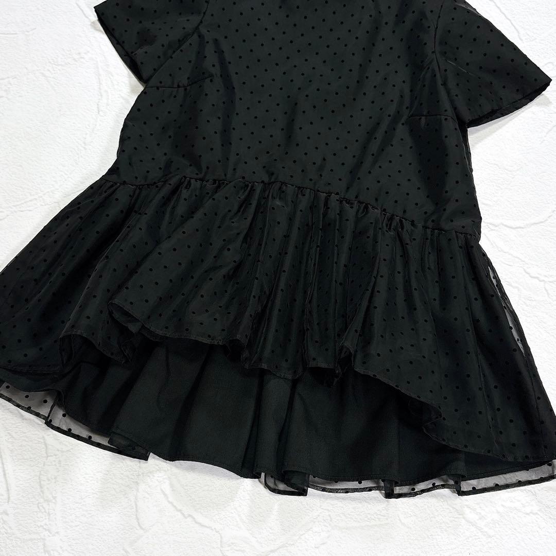 美品✨ツルバイマリコオイカワ Satine ペプラム チュール ドット ブラウス