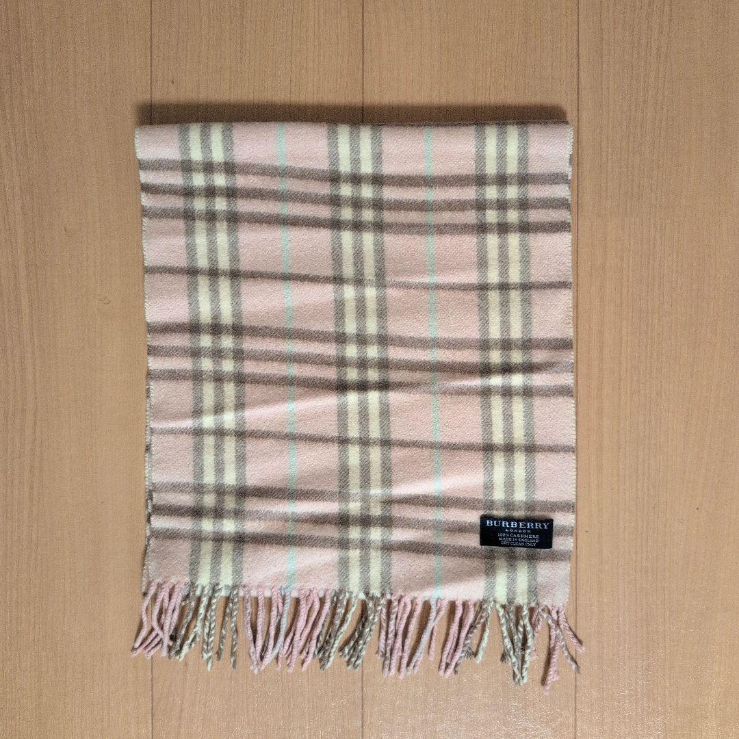 BURBERRY カシミヤ マフラー ノバチェック ピンク