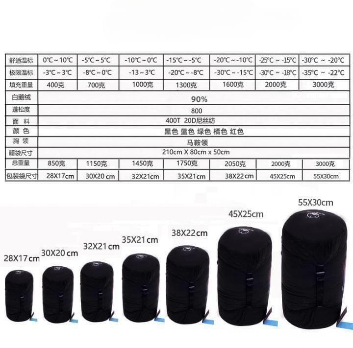★SALE★　高級ダウン使用　マミー型　寝袋 ダウンシュラフ　700g　グリーン