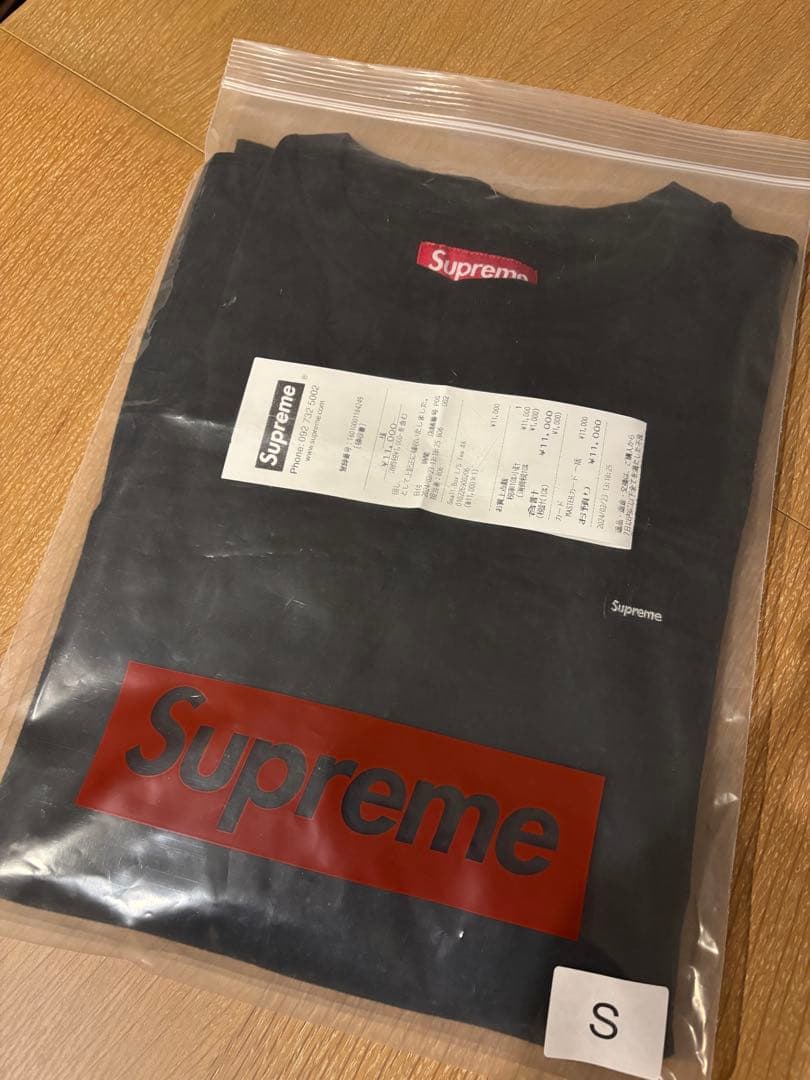 supreme Small Box L/S Tee 24ss BLACK ロンT