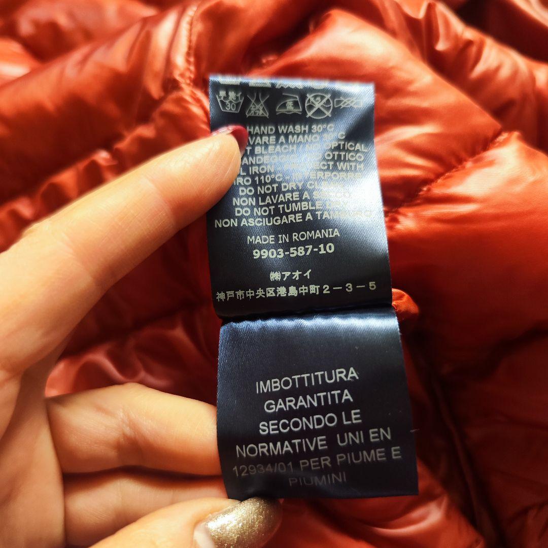 【未使用級】Hernoフード付きライトダウンベストロング丈赤48XXLサイズ