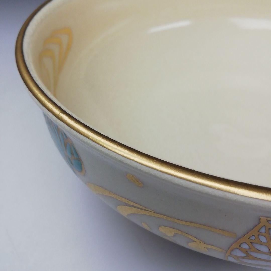 Ｔ６４９　茶碗　『仁清　葵流水』『平茶碗』『川添寿楽 造』　共箱　抹茶碗　茶道具