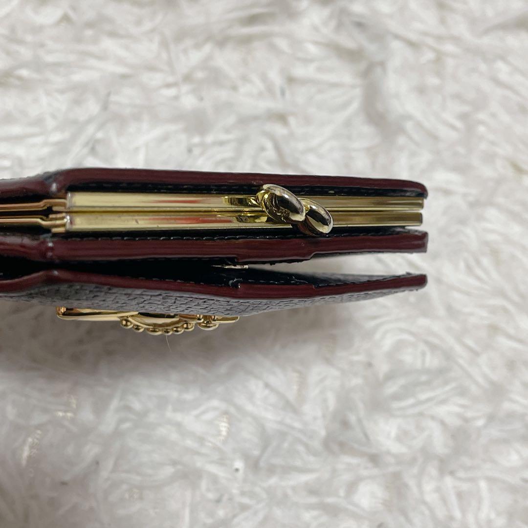 Vivienne Westwood 二つ折り財布 レザー がま口 黒 ブラック