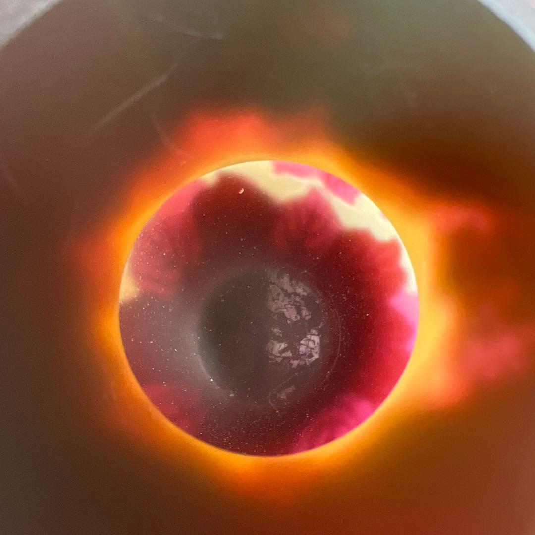 エミール・ガレ　酸化腐食彫花入　高さ13㎝ 東K8-0131☆1F タトサ