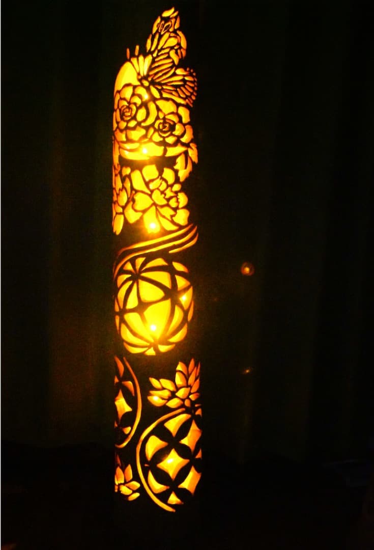 竹灯り　〜蝶手毬〜　竹灯籠　極太孟宗竹