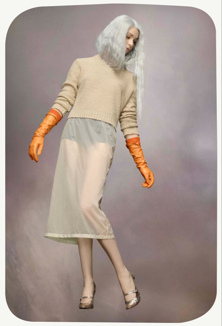 【美品】 MAISON MARGIELA ナイロンスカート シアースカート 36