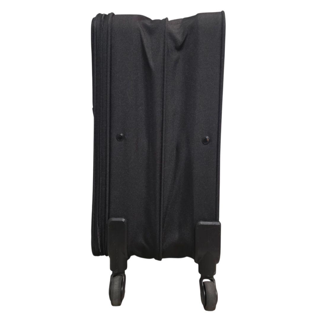 美品 機内持ち込み 無印良品 半分の厚みで収納できるソフトキャリーケース 黒