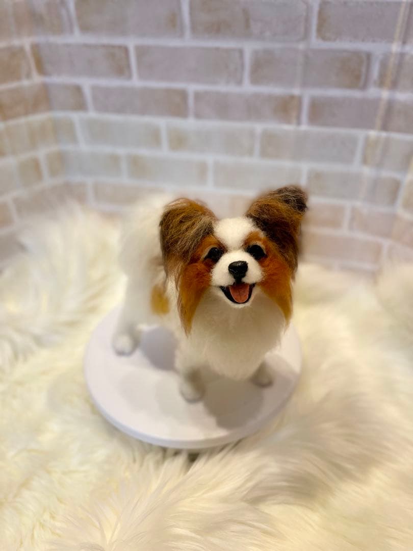 パピヨン　羊毛フェルト　momoichigo