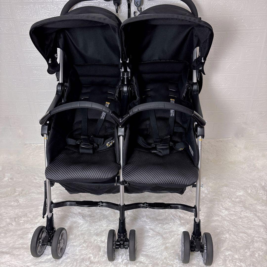 美品 ✨ Combi ベビーカー ツインスピンGC ブラック 2人乗り おまけ