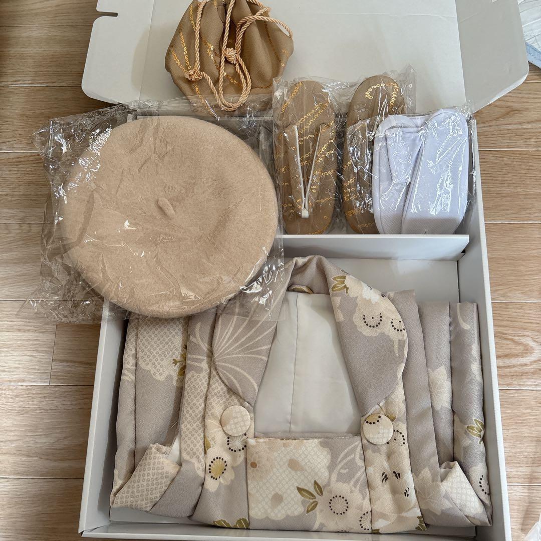 【美品】 utatane ひよこ商店 七五三 3歳 着物 セット被布