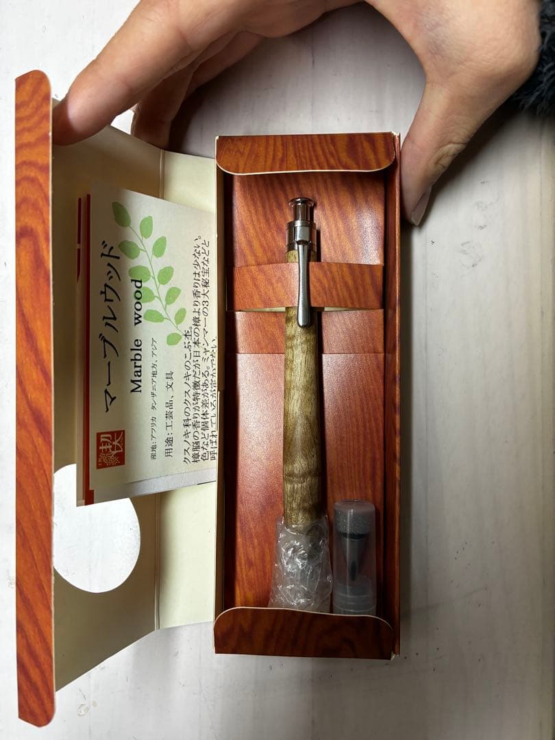おおそ　工房楔マーブルウッド　シャープペンシル　 木軸ペン