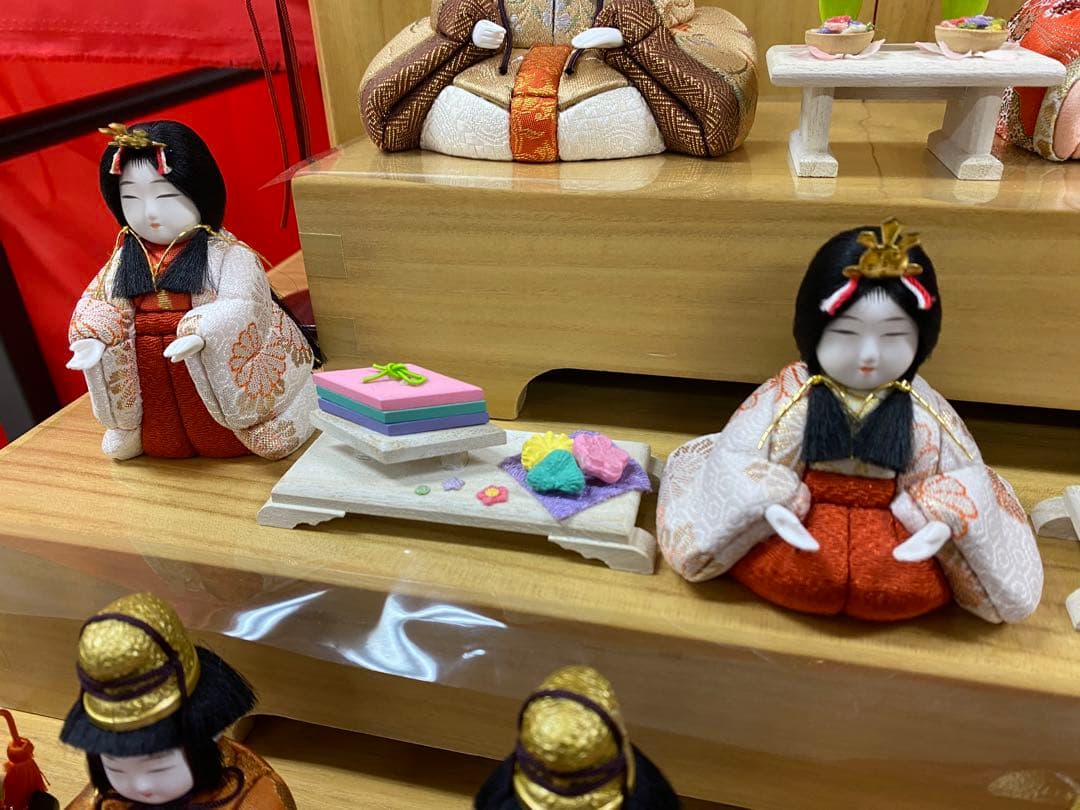 雛人形　木村一秀作　江戸木目込人形　十人飾り三段セット・アウトレット商品