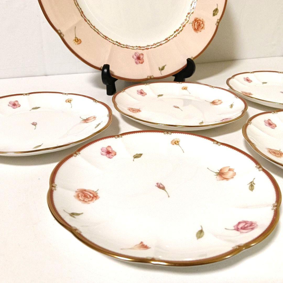 未使用極美品 ナルミ ロージーブレスレット　プレート 薔薇 ケーキセット 廃盤