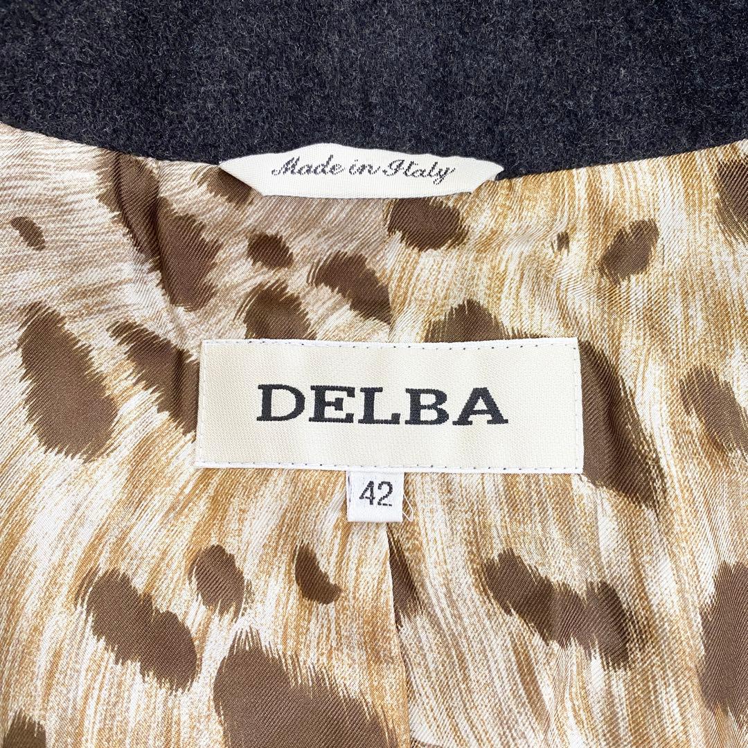 【極美品】デルバ ベルテッドコート マキシ リアルファー アンゴラ カシミア