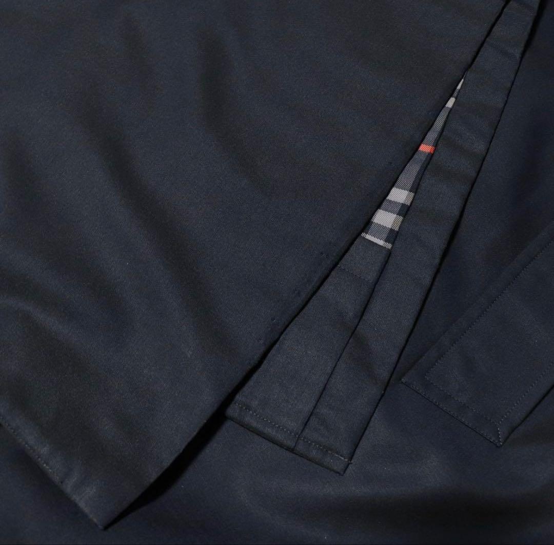 BURBERRY バーバリー　ステンカラーコート　ノバチェック　ネイビー　L