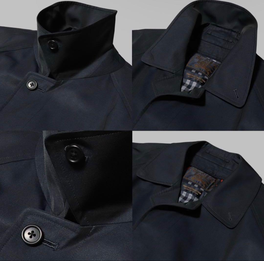 BURBERRY バーバリー　ステンカラーコート　ノバチェック　ネイビー　L