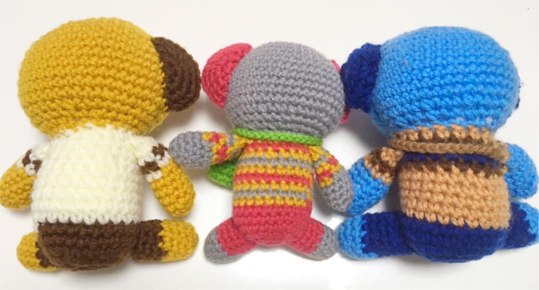 あみぐるみ ベア 3体セット ハンドメイド くま 手づくり