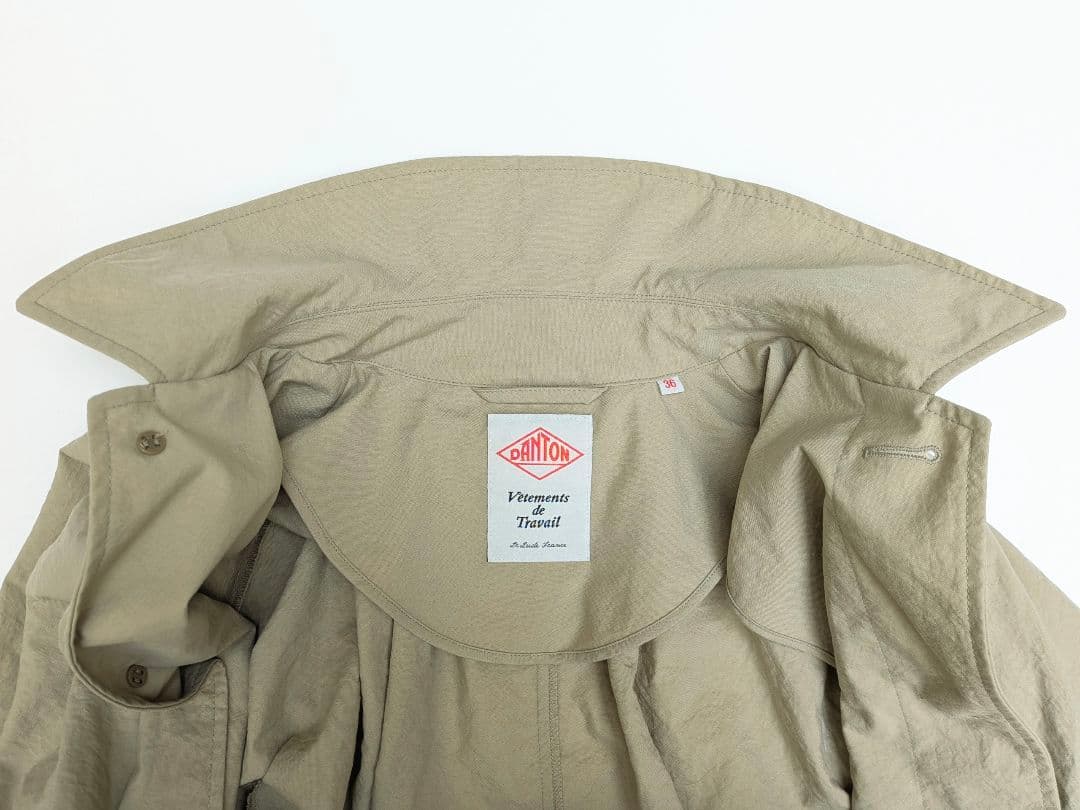 DANTON／ドルマンスリーブ　ステンカラーコート　ベージュ　36サイズ