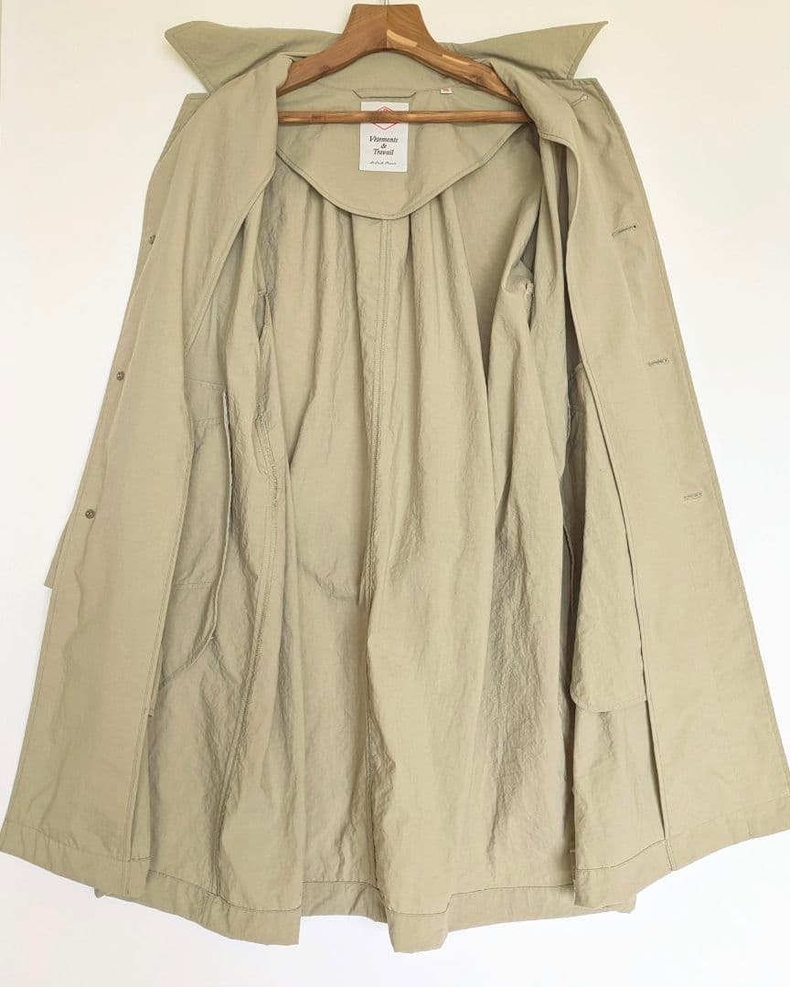 DANTON／ドルマンスリーブ　ステンカラーコート　ベージュ　36サイズ