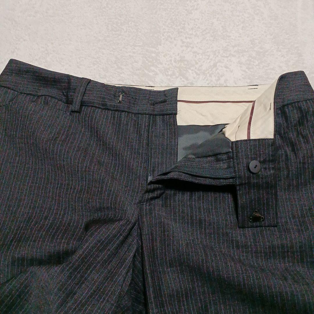 23区　セットアップ　ストライプ　大きいサイズ　ウール　グレー