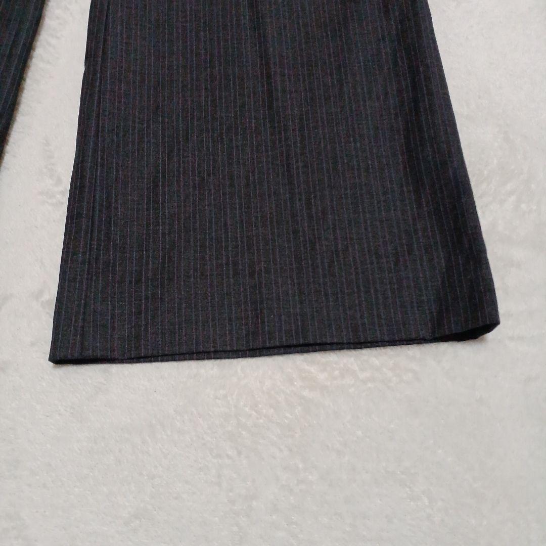 23区　セットアップ　ストライプ　大きいサイズ　ウール　グレー