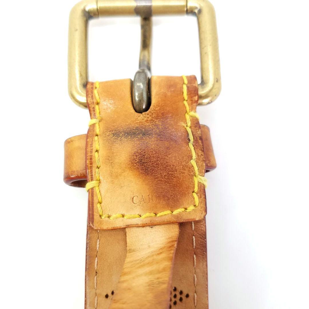 ルイヴィトン ベルト マヒナ サンチュール パンチング モノグラム　ブラウン