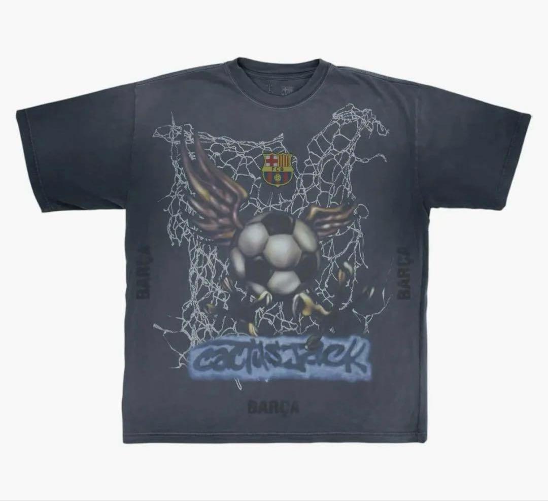 g*1様 CJ X FCB Washed Spray Logo Tee