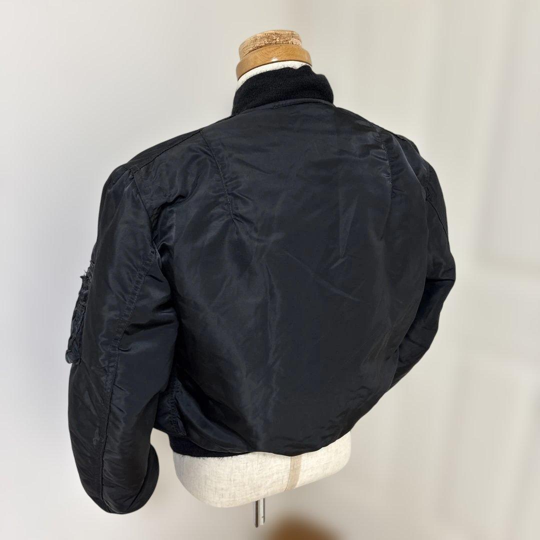 USA製 ALPHA MA-1 希少ブラック　 IDEAL フライトジャケット