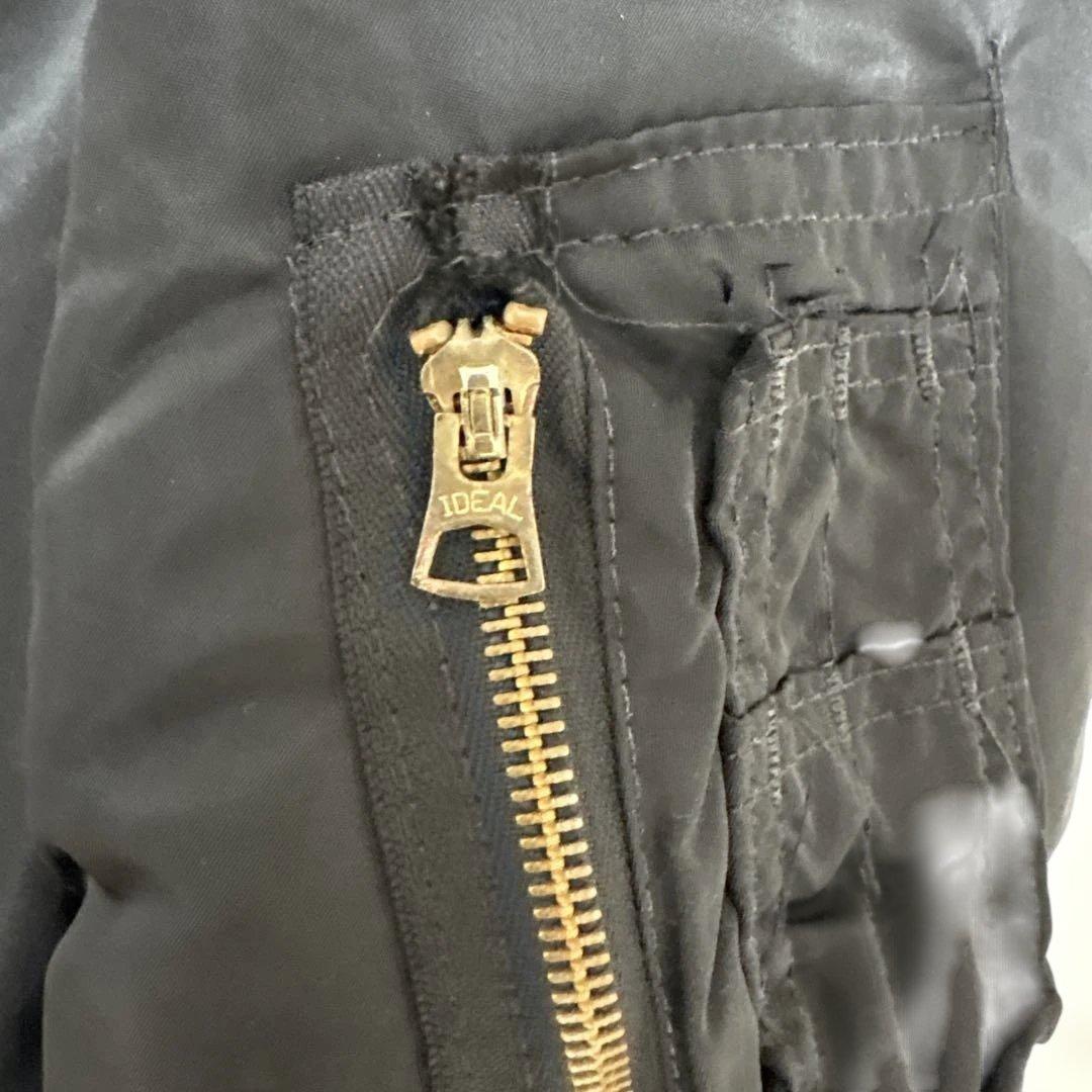 USA製 ALPHA MA-1 希少ブラック　 IDEAL フライトジャケット